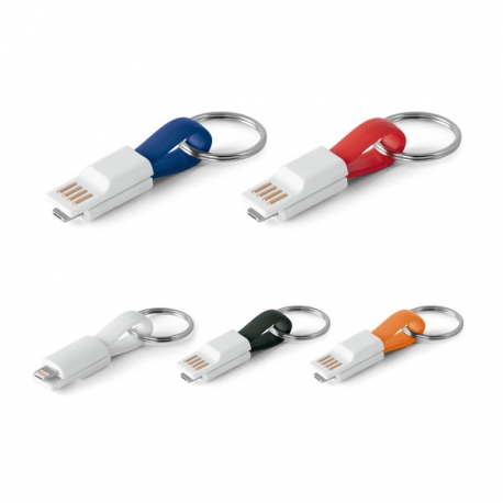 Kabel USB ze złączem 2 w 1 Czerwony