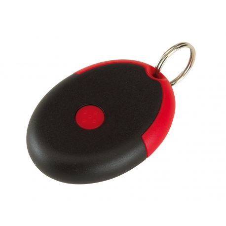 Brelok na klucze z prezerwatywą, FLIRT, czarny/czerwony