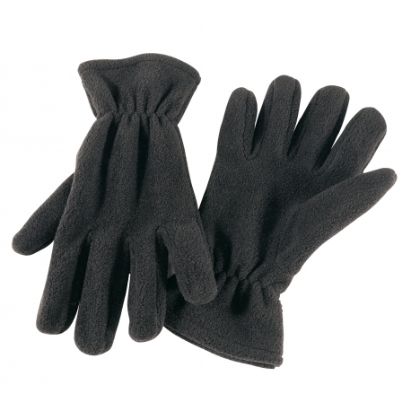 Rękawiczki z włókna polarowego, ANTARTIC, czarny