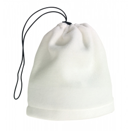 Polarowy szalik/czapka, VARIOUS, biały