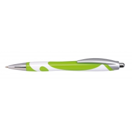 Długopis, MODERN, zielony/biały