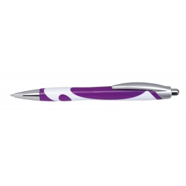 Długopis, MODERN, fioletowy/biały