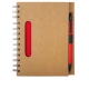 Notes eco 130x175/70k linia z długopisem, czerwony/beżowy