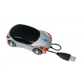 Mysz optyczna USB, PC TRACER, srebrny/czarny