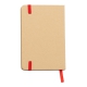 Notatnik 90x140/80k kratka Lisboa Mini, czerwony/beżowy