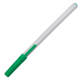 Długopis Clip, zielony/biały