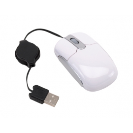 Mini mysz USB, INPUT, biały