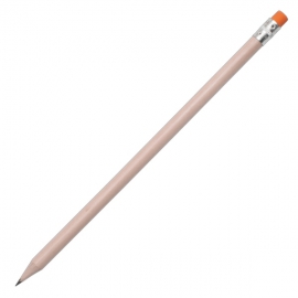 Ołówek z gumką, pomarańczowy/ecru