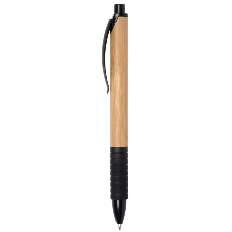 Długopis BAMBOO RUBBER, brązowy, czarny