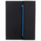 Portfolio ZIPPER w rozmiarze A4, czarny, niebieski