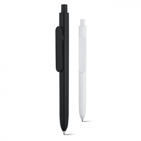 KIWU. Długopis wykonany z ABS, błyszczące wykończenie Czarny